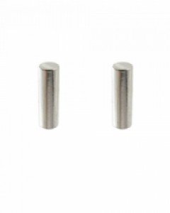 Silver Cylinder Earrings