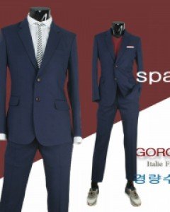 GO501S2 블루 라인이이쁜슬림핏 캐쥬얼 봄여름 경량정장