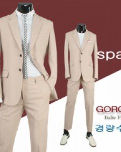 GO501S2 베이지 라인이이쁜슬림핏 캐쥬얼 봄여름 경량정장