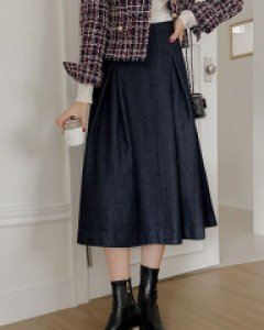[MADE] Barrymore pintuck denim skirt